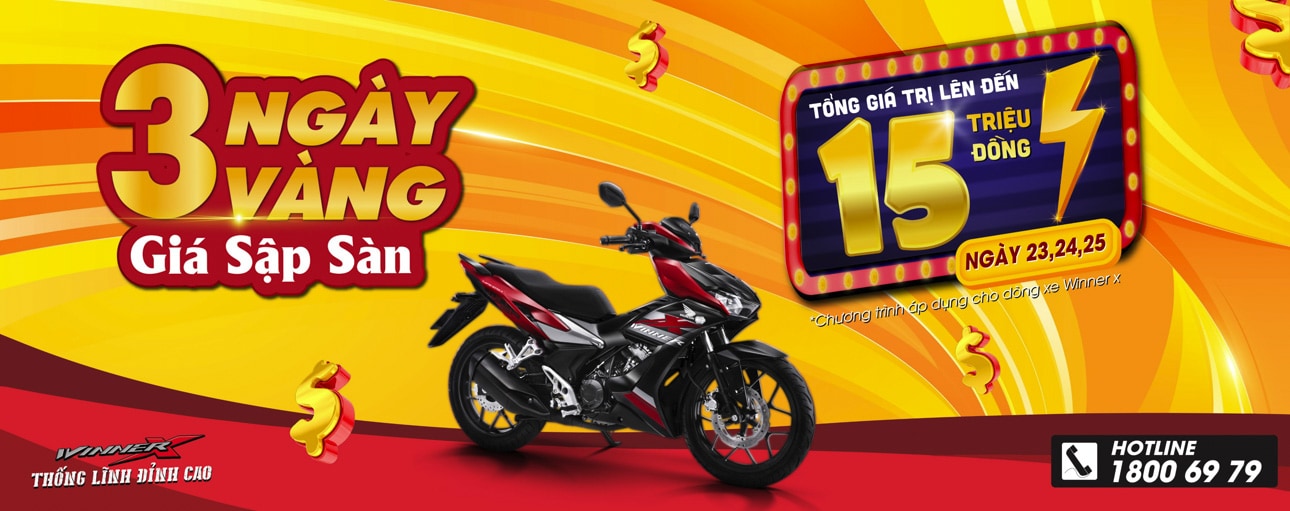 3-ngay-vang-gia-sap-san 3 Ngày Vàng Giá Sập Sàn cho khách hàng mua Winner X tại hệ thống.